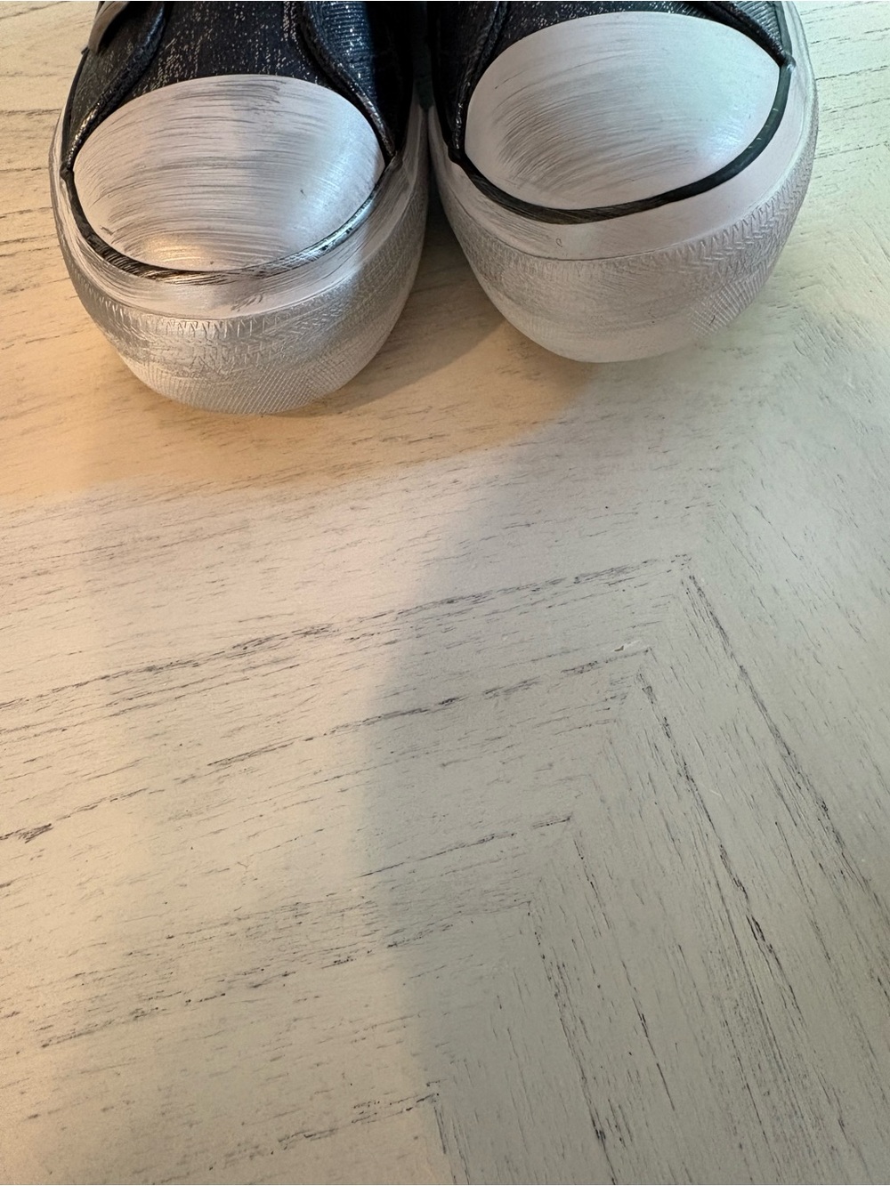 Blowfish Metallic Black High-Top Buckle Sneakers with White Toe - Picture 5 of 10